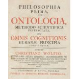 Philosophie und Pädagogik - - Wolff, Christian. Philosophia prima, sive ontologia, methodo