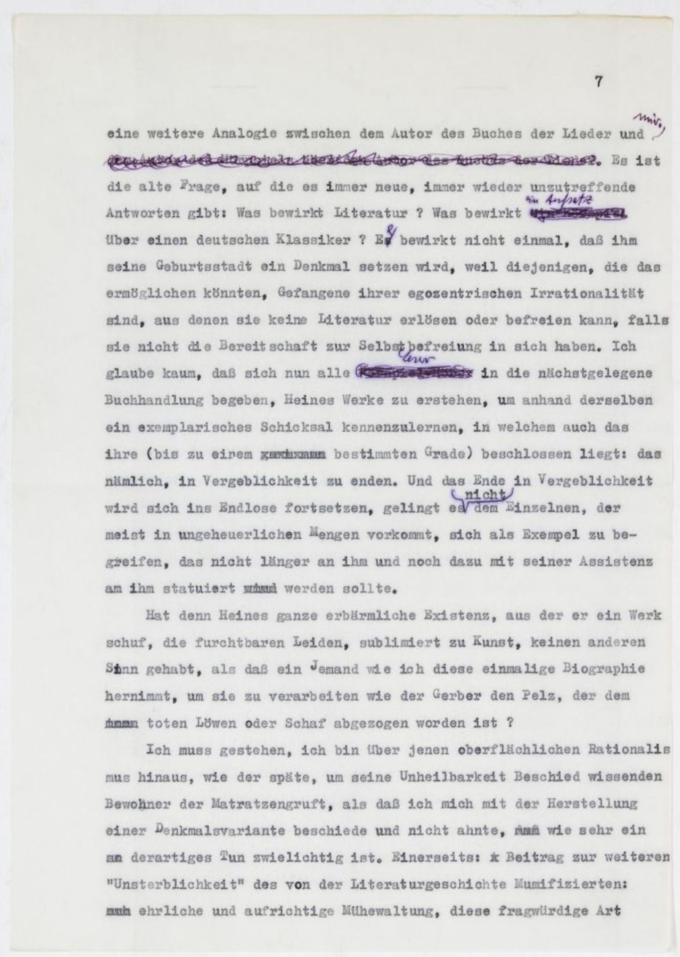 Kunert, Günter. 84 Autographen: 6 eigenhändige Briefe mit Unterschrift, 30 maschinenschriftliche - Bild 8 aus 8