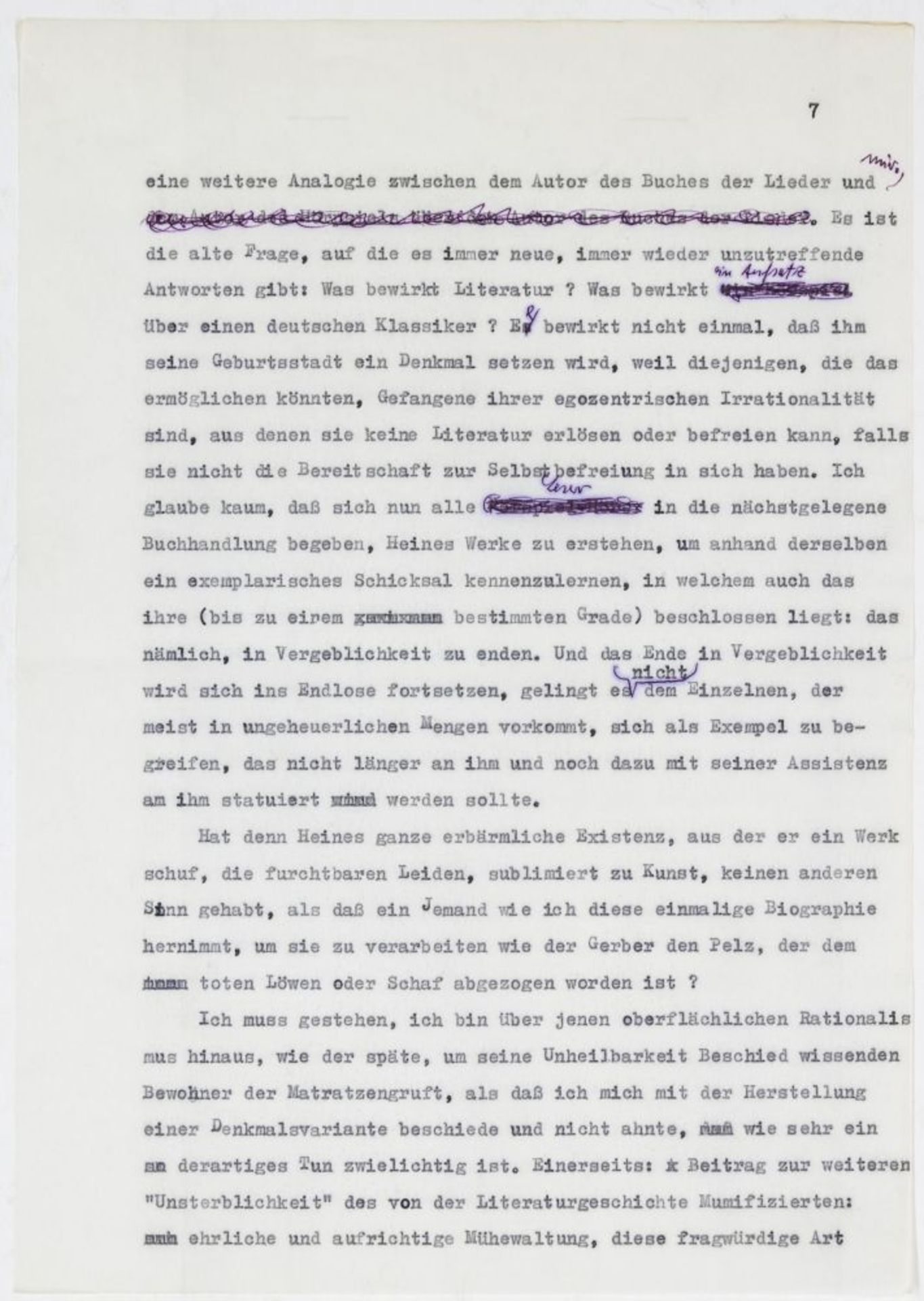 Kunert, Günter. 84 Autographen: 6 eigenhändige Briefe mit Unterschrift, 30 maschinenschriftliche - Image 8 of 8