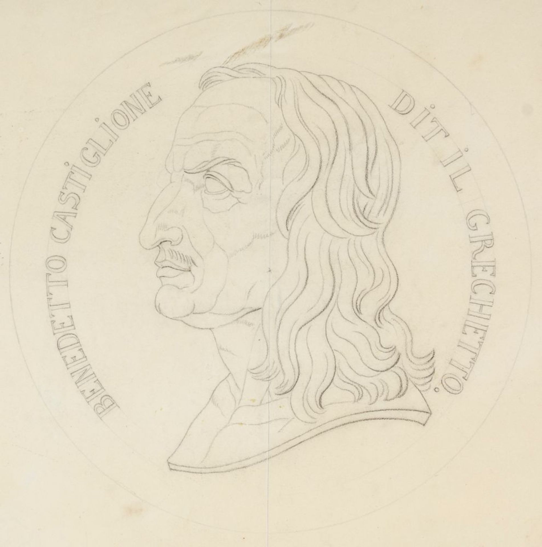 Orlovskij, Boris I. (zugeschrieben). 8 Entwürfe für baugebundene Dekorationen (Porträt-