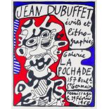 Dubuffet, Jean. Écrits et lithographies. Farblithographie auf Arches. Plakat zur Ausstellung in