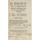 Dionysius Cartusianus. Liber utilissimus de quatuor hominis novissimis, nempe, I. Morte. II.