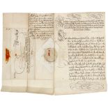 Sammlung von 50 handschriftlichen Briefen. Meist 17./18. Jahrhundert. Unterschiedliche Formate.