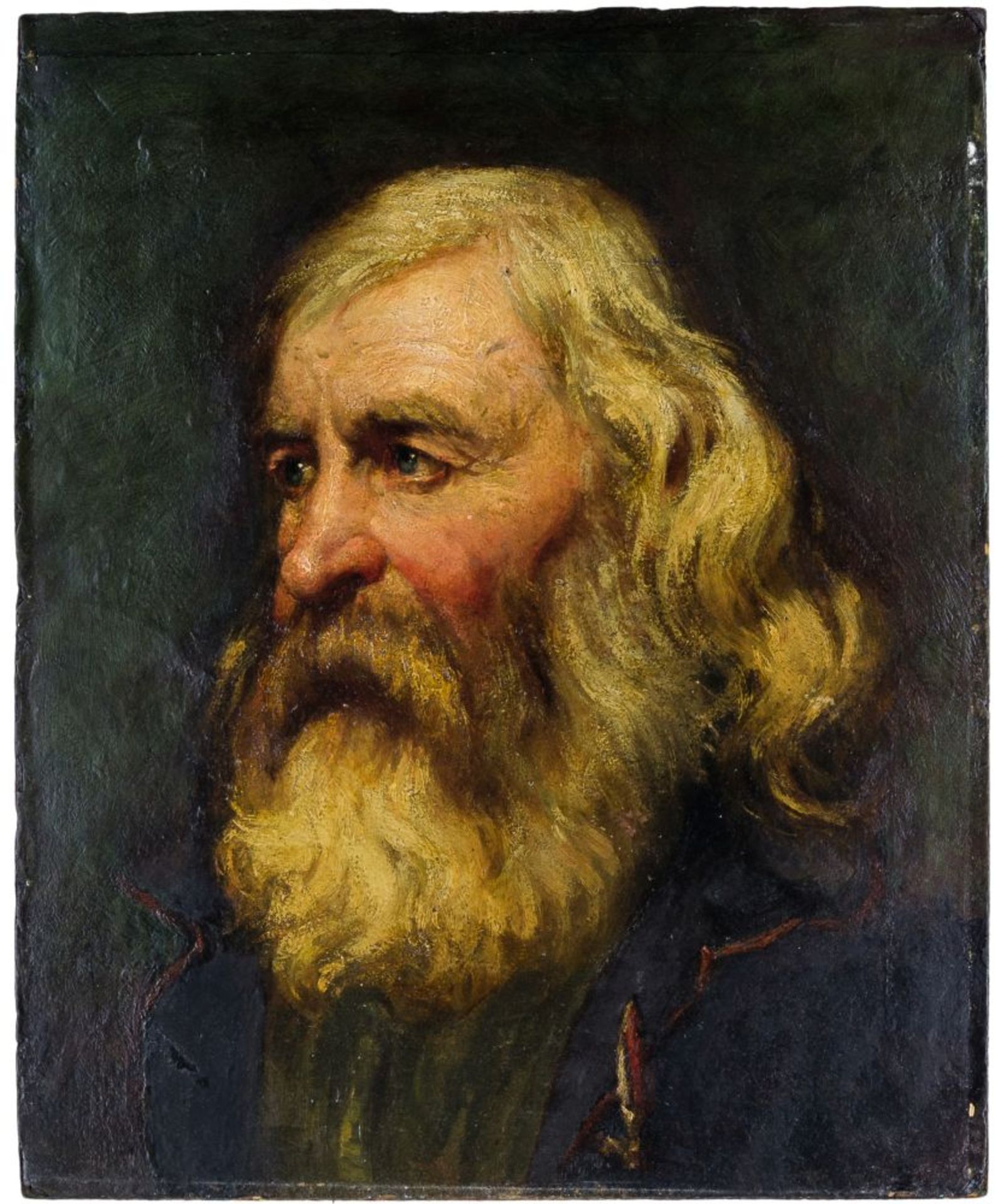 Yaroshenko, Nikolaj A. Ohne Titel. (Porträt eines alten bärtigen Mannes). Öl auf Karton. 1890er