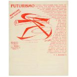 Futurismus - - Marinetti, Filippo Tommaso. Futurismo - Il Futurismo, religione di orgoglio