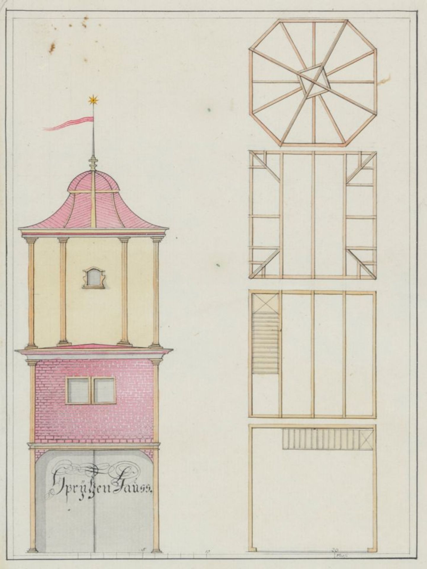 Deutschland - Brandenburg - - Schmettau, Friedrich Wilhelm Karl. Skizzenbuch mit 1 aquarellierten - Image 7 of 14