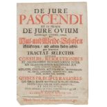 Rechtswissenschaft - - De jure pascendi et in primis de jure ovium materiisque affinibus. Von Hut-