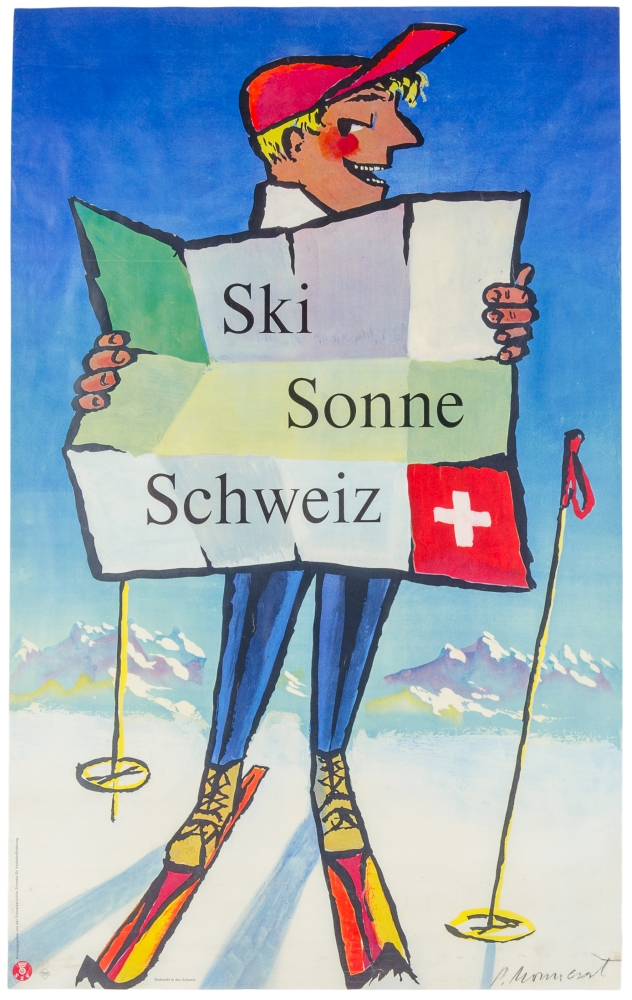 Plakate - - Monnerat, Pierre. Ski -
