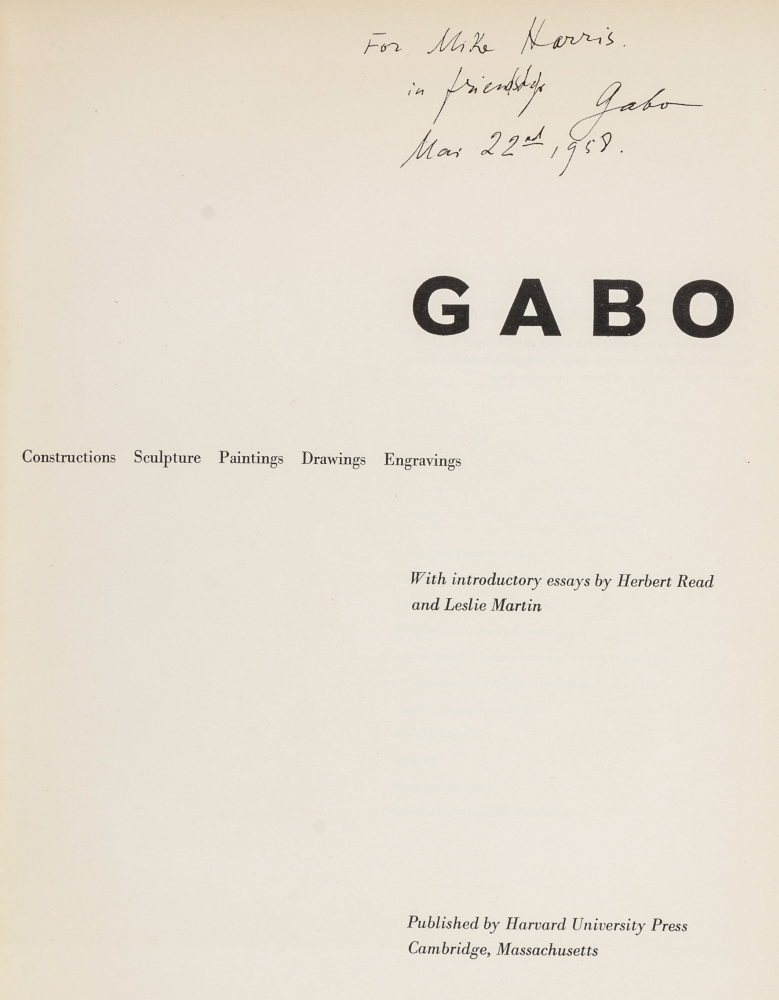 Gabo, Naum. Constructions. Sculpture.