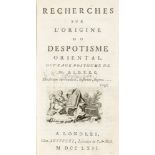 Boulanger, Nicolas Antoine. Recherches