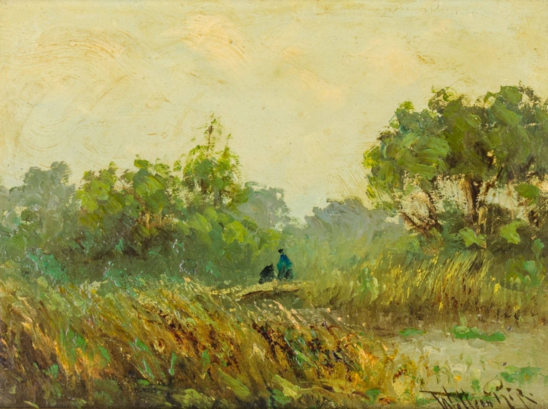 Rip, Willem Cornelis. Landschaft. Öl