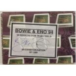 DAVID BOWIE AND BRIAN ENO SIGNED 1994 POSTCARD SET