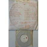 TEST PRESSINGS OF T.REX'S SLIDER LP & TELEGRAM SAM 7"COMPLETE WITH MARC BOLAN HANDWRITTEN SLEEVE AND