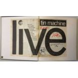 TIN MACHINE 1989 SCRAPBOOK INC FULLY SIGNED ADVERT AND PHOTOS