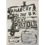 SEX PISTOLS ORIGINAL ANARCHY TOUR FLYER