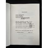 THE SEX PISTOLS - WHO KILLED BAMBI FILM SCRIPT - PAUL COOK'S COPY