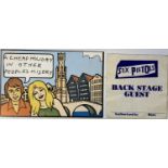 SEX PISTOLS 1978 BACKSTAGE PASS AND JAMIE REID POSTCARD