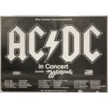 AC/DC BACK IN BLACK 1980 TOUR POSTER.