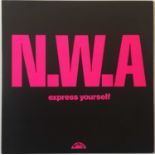 NWA - Express Yourself 7" (Silver Injection Label Copy)