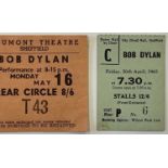 BOB DYLAN 1965 TICKETS