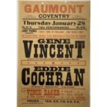 EDDIE COCHRAN AND GENE VINCENT 1960 POSTER