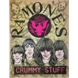 THE RAMONES HAND PAINTED POSTER