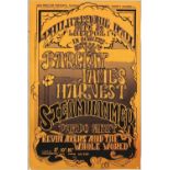 KEVIN AYERS, STEAMHAMMER AND BARCLAY JAMES HARVEST 1970 LIVERPOOL TOUR POSTER.