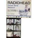 RADIOHEAD 1997 BELGIUM CONCERT POSTER AND 1997 OK COMPUTER PROMO POSTER.