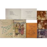 LED ZEPPELIN JIMMY PAGE & ROBERT PLANT HAND SIGNED CHRISTMAS CARDS AND FAMILY PHOTOGRAPHS.