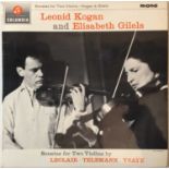 LEONID KOGAN/ELISABETH GILELS - SONATAS FOR TWO VIOLINS LP (ORIGINAL UK MONO RELEASE - COLUMIBA 33CX