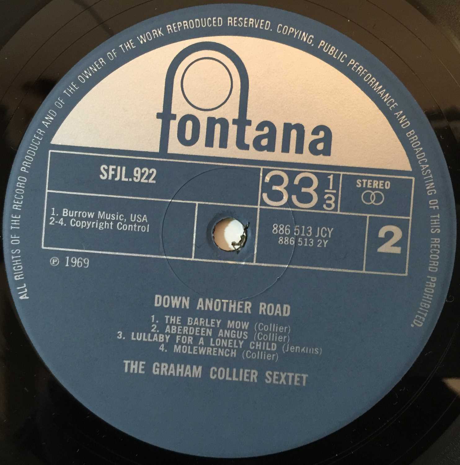 Graham Collier Sextet - Down Another Road LP (Original UK Release - Fontana SFJL 922) - Image 4 of 4