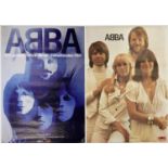 ABBA 1976 POLYDOR RECORDS GERMAN PROMO POSTER AND 1977 POLYDOR RECORDS PROMO POSTER.