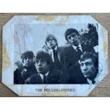 ROLLING STONES SIGNED PROMOTIONAL IMAGE. An image of The Rolling Stones signed by Keith Richards,
