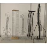 CD RACKS. Five decorative CD racks. This lot would require collection and is not suitable for