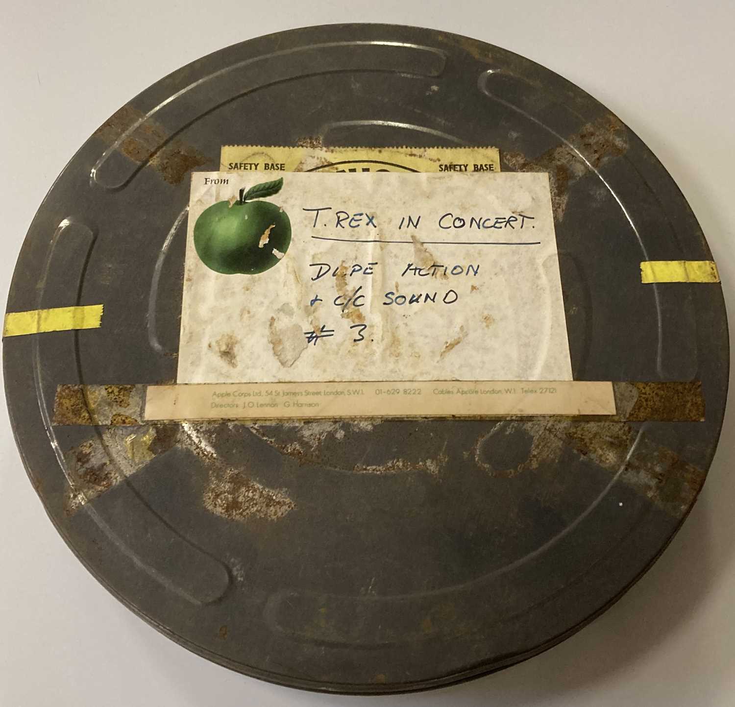 APPLE FILMS CANISTER USED TO HOUSE T.REX IN CONCERT