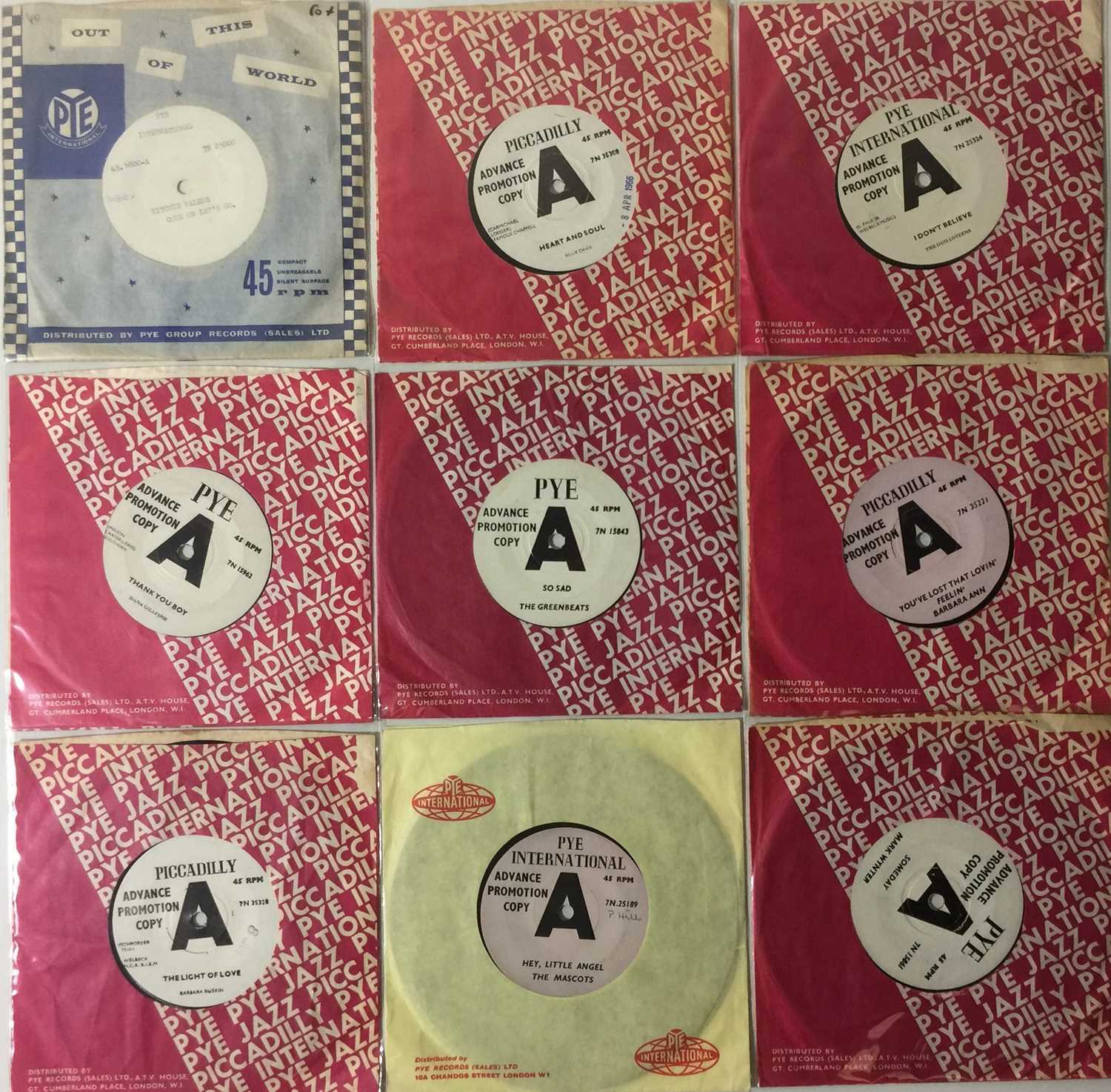 PYE/PICCADILLY 7" - 60s DEMOS