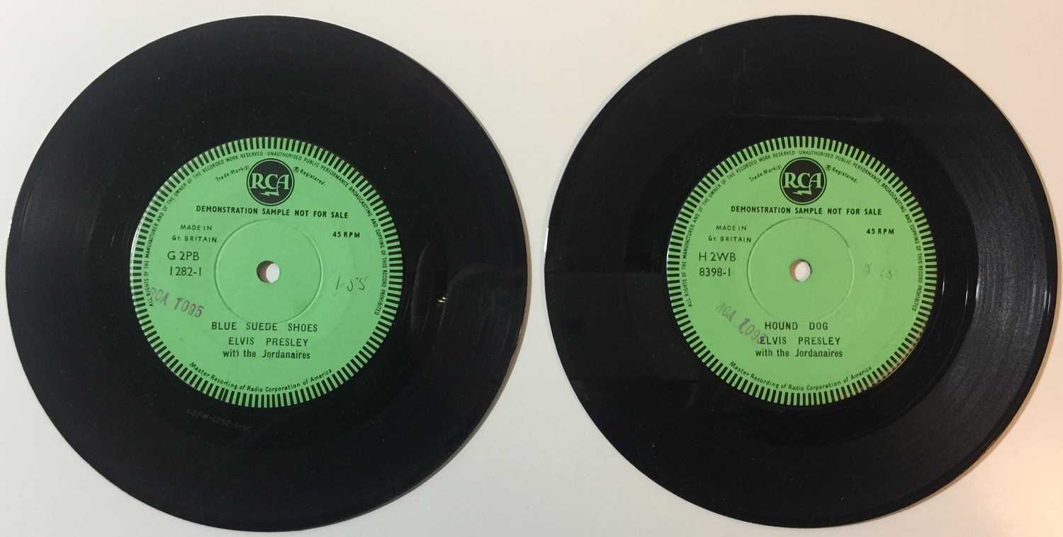 Elvis Presley - Hound Dog/ Blue Suede Shoes (UK RCA Single Sided 7" Demos) - Image 3 of 4