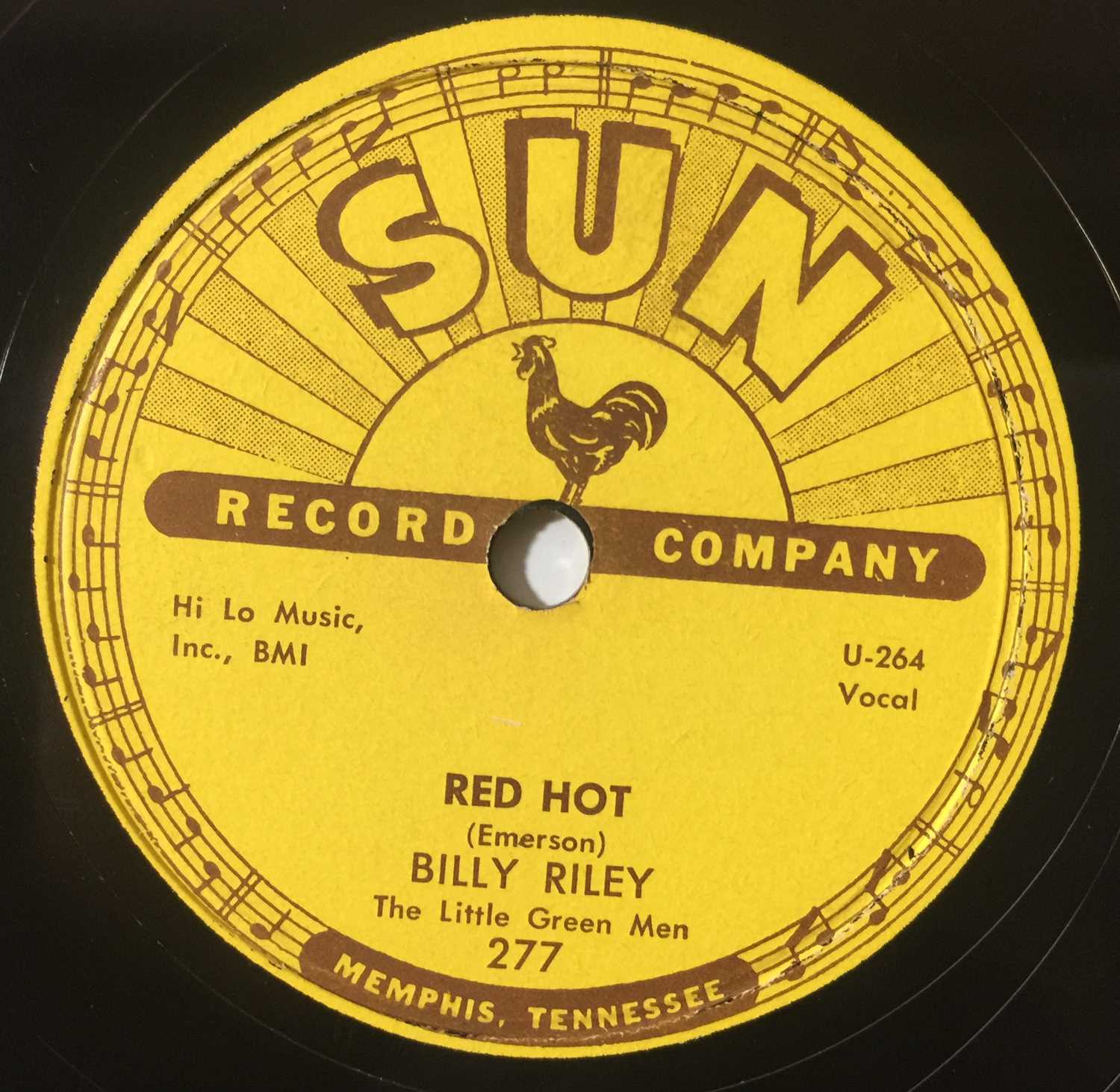 Billy Riley - Red Hot/ Pearly Lee 78 (SUN 277) - Image 2 of 3