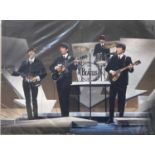 A Colour Print of the Beatles on the Ed Sullivan Show