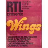 Wings Paris Concert Poster