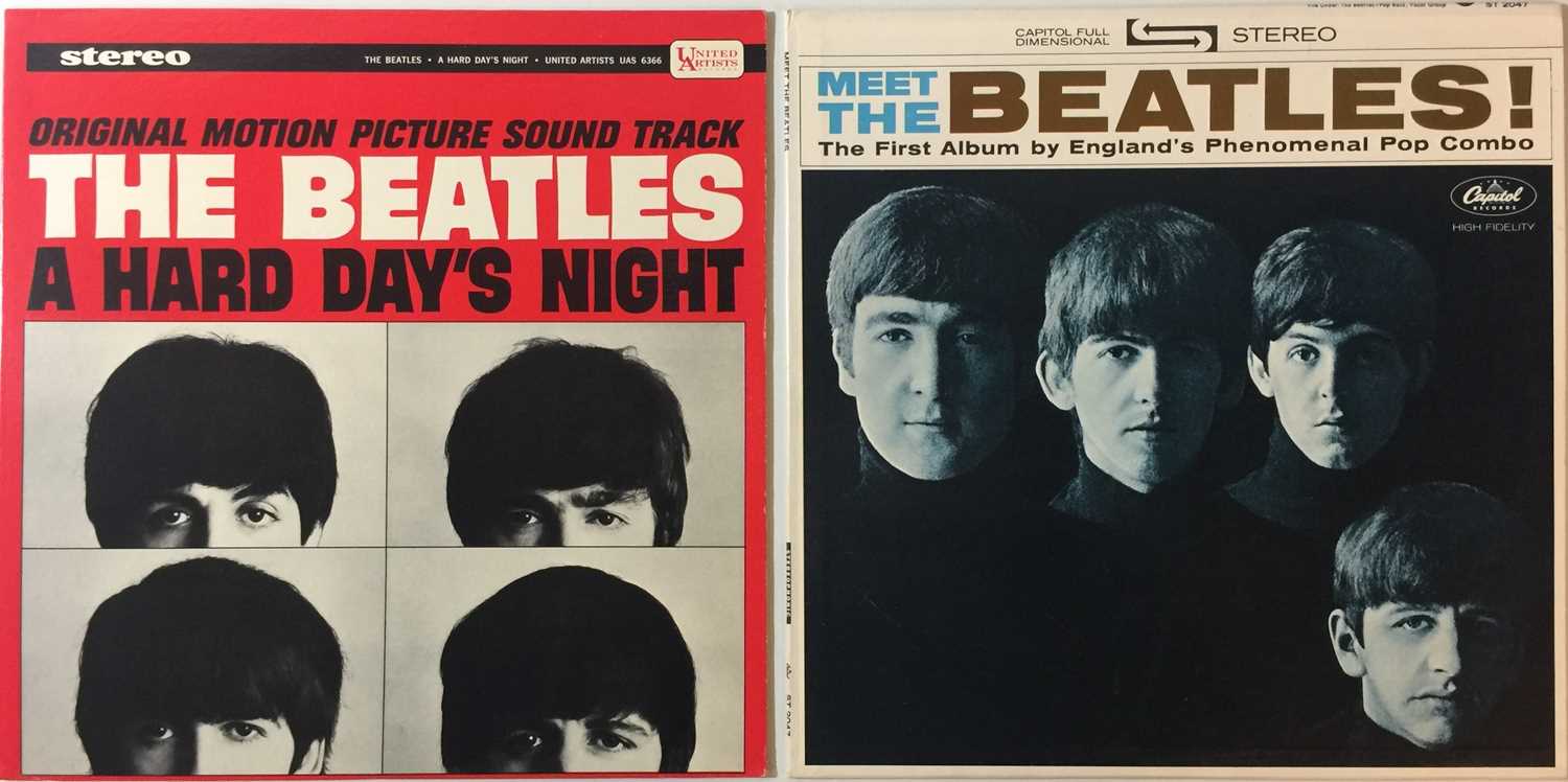 THE BEATLES - A HARD DAY'S NIGHT & MEET THE BEATLES LPs (ORIGINAL/EARLY US PRESSINGS - SUPERB COPIES