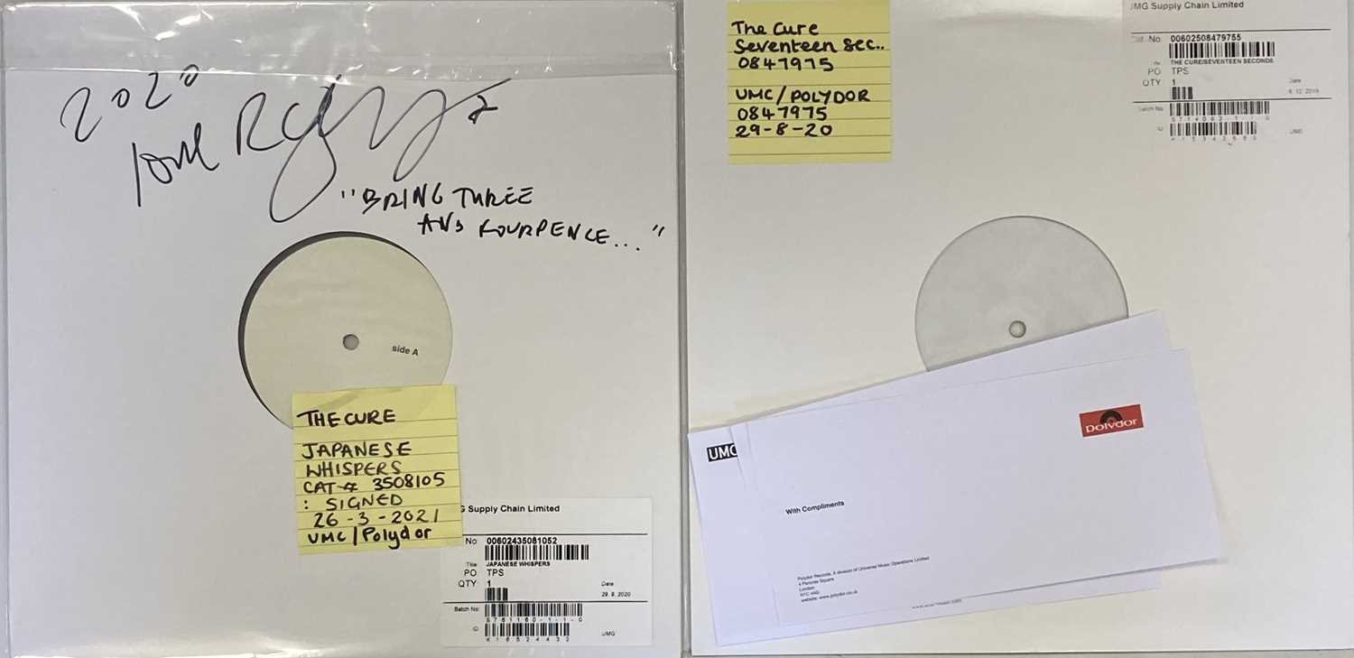 THE CURE - WHITE LABEL TEST PRESSING LPs (INCLUDING ROBERT SMITH SIGNED)