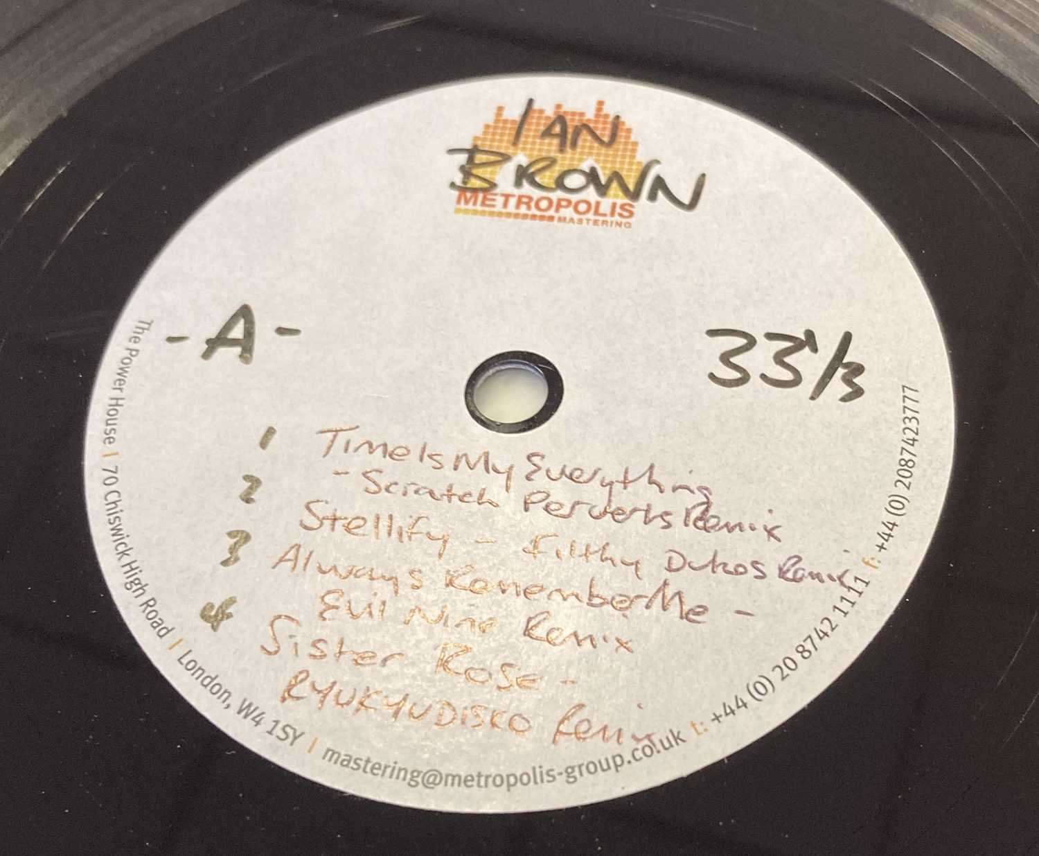 IAN BROWN - 'COLLECTED' ACETATE LP (FICTION 2012 RELEASE) - Image 2 of 3