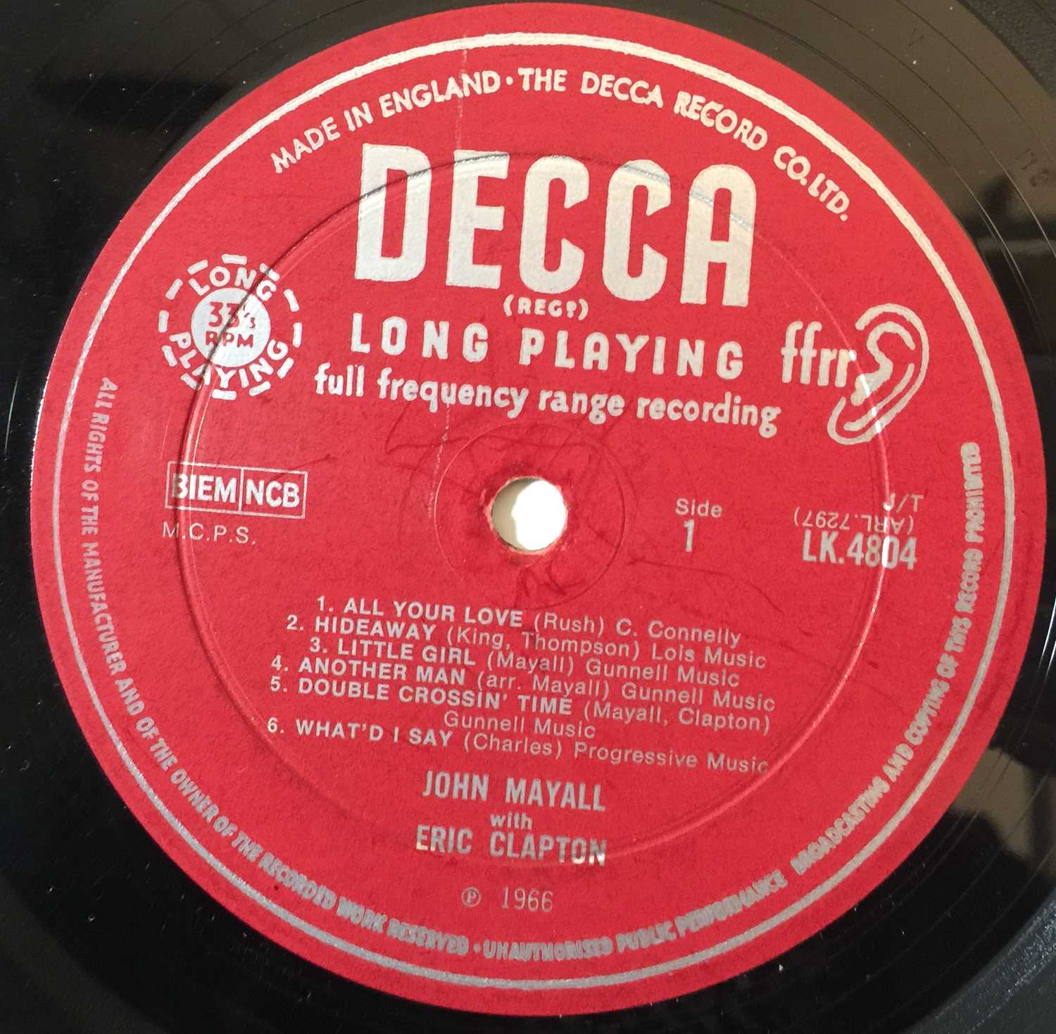 THE BEATLES/JOHN MAYALL & ERIC CLAPTON - UK ORIGINAL LPs - Image 3 of 4