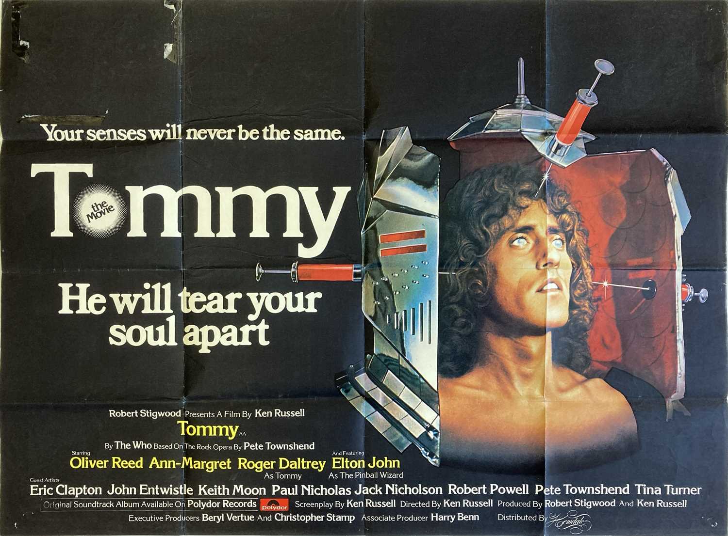 THE WHO - TOMMY UK QUAD FILM POSTER.