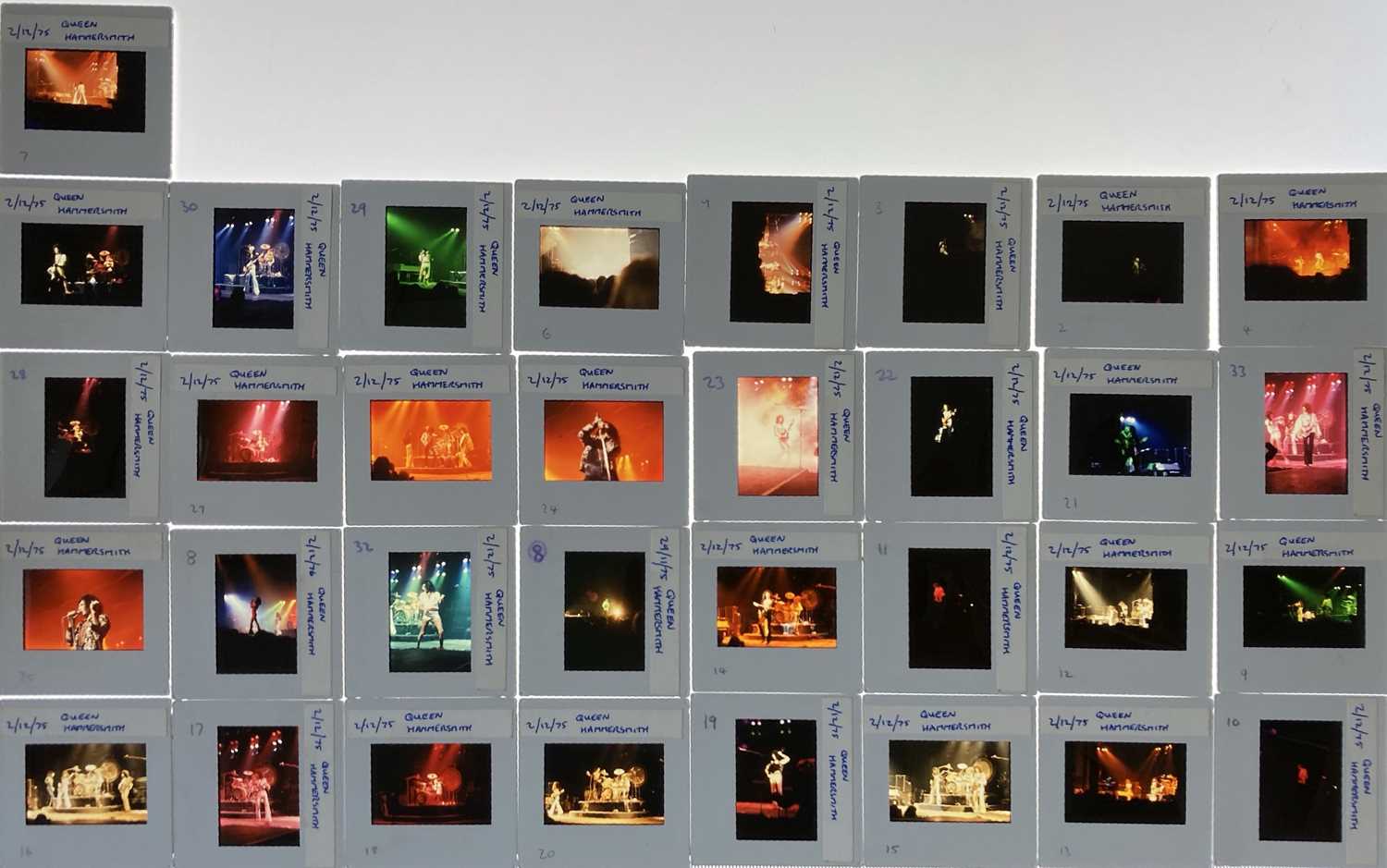 QUEEN 1970S CONCERT PHOTOS - TRANSPARENCIES. - Image 2 of 9