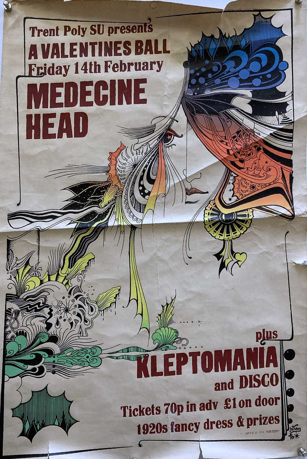 1970S PROG POSTERS - COLOSSEUM / MEDICINE HEAD.