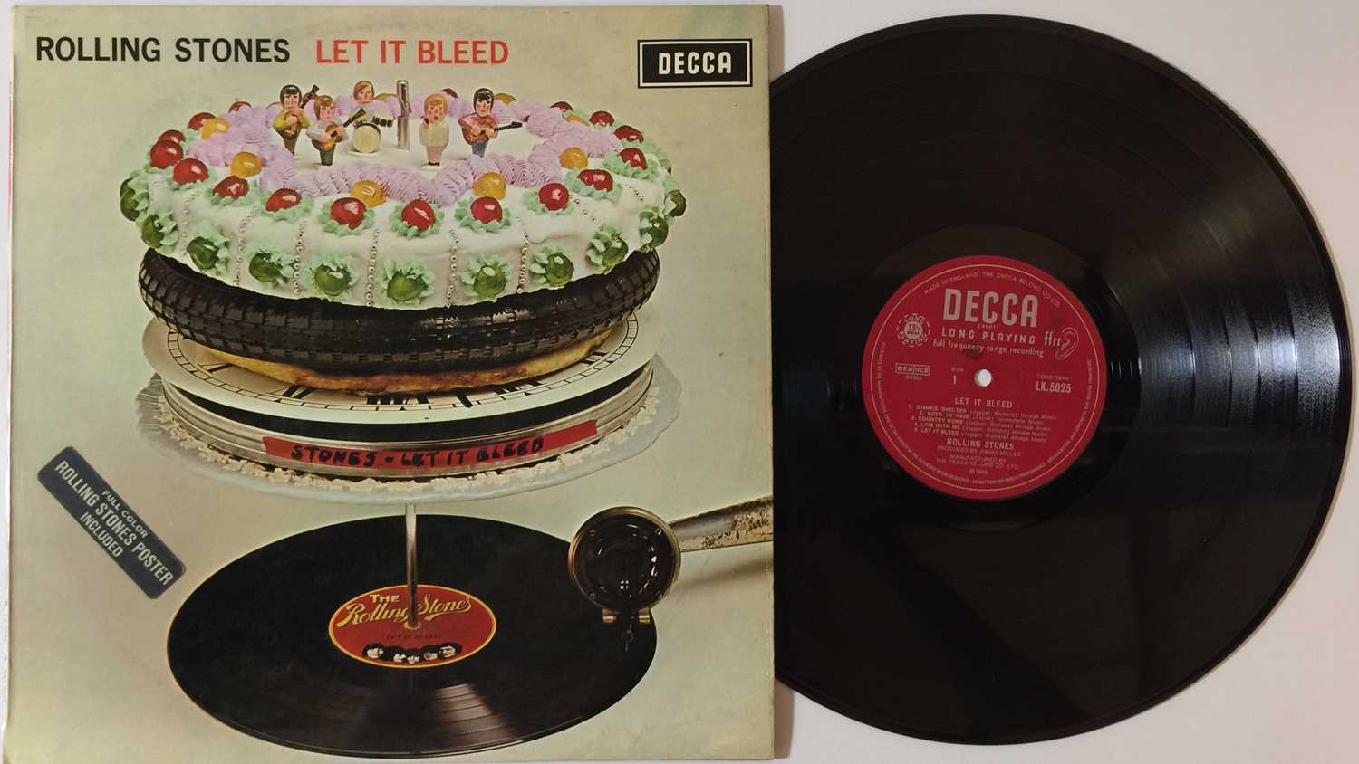 THE ROLLING STONES - LET IT BLEED LP (COMPLETE ORIGINAL UK MONO COPY - LK 5025).