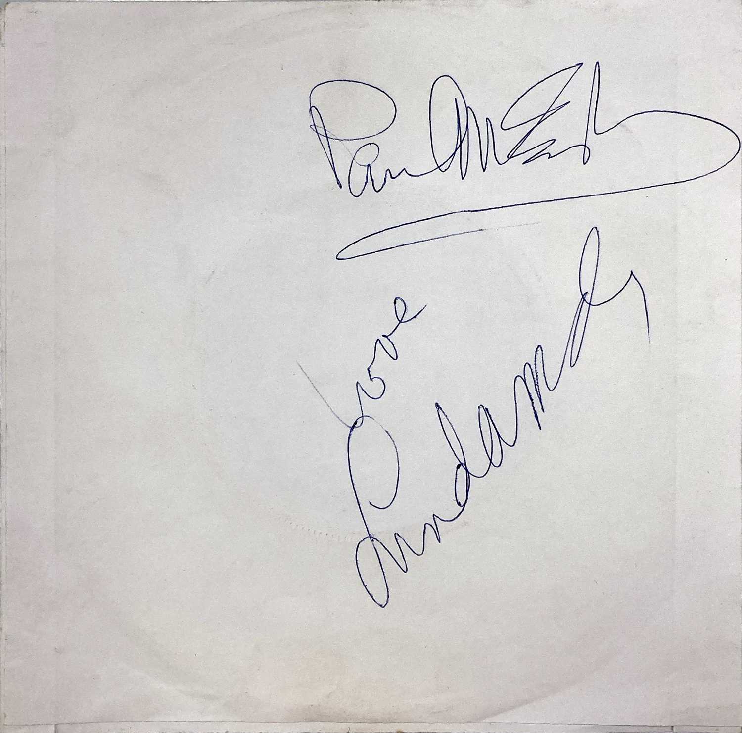 PAUL MCCARTNEY AND LINDA MCCARTNEY SIGNED 7" SLEEVE.