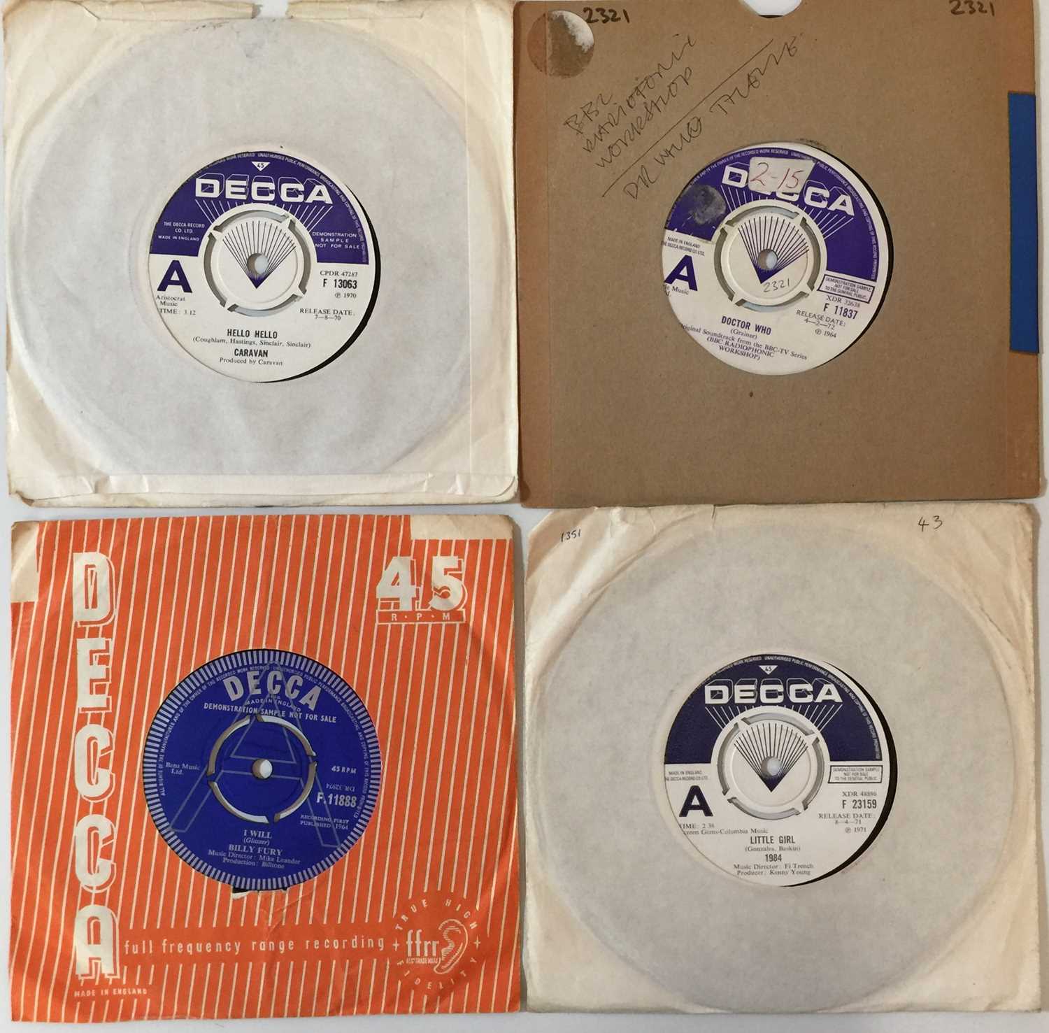 60s/ 70s DECCA 7" DEMO RARITIES